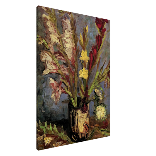 Vincent van Gogh - Vase with Gladioli Canvas - 20x30 cm / 8x12 inches-canvas