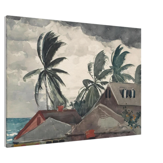 Winslow Homer - HURRICANE BAHAMAS 1898 Canvas - 20x30 cm / 8x12 inches-canvas