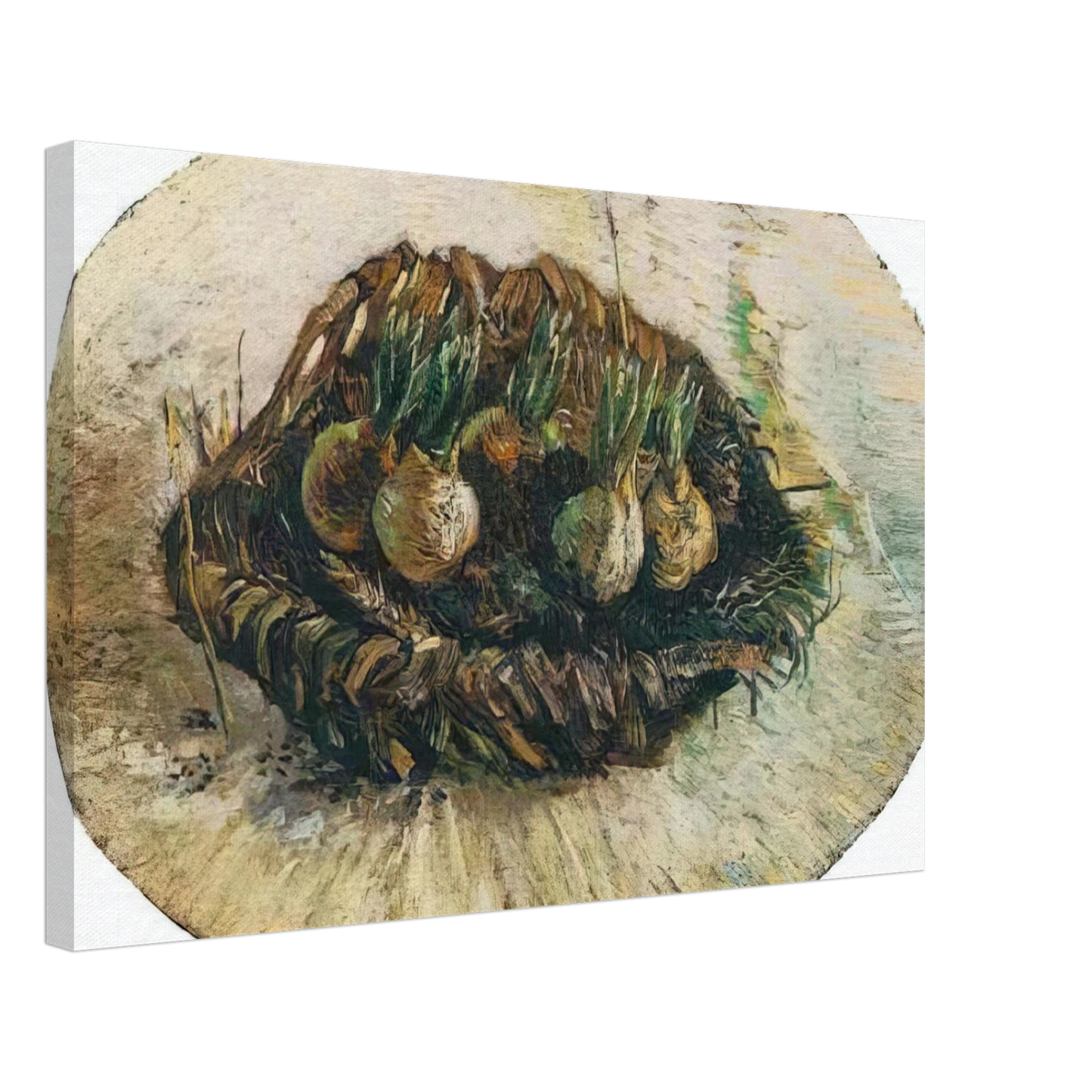 Vincent van Gogh - Basket of Sprouting Bulbs Canvas - 70x100 cm / 28x40 inches-canvas