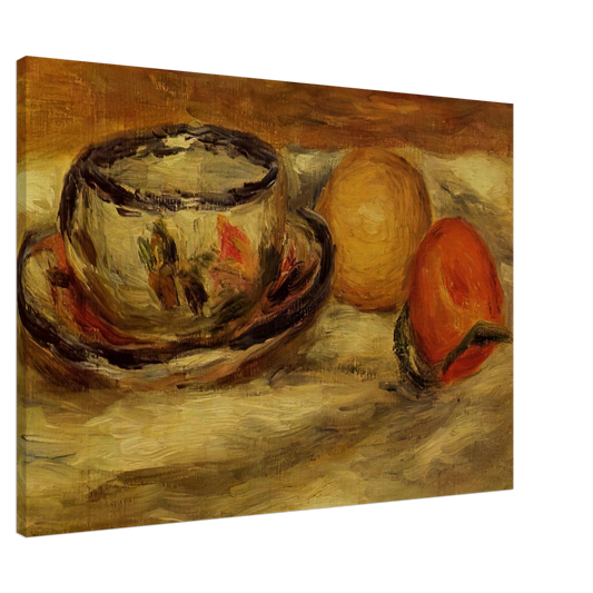 Pierre-Auguste Renoir - Cup, Lemon and Tomato Canvas - 20x30 cm / 8x12 inches-canvas