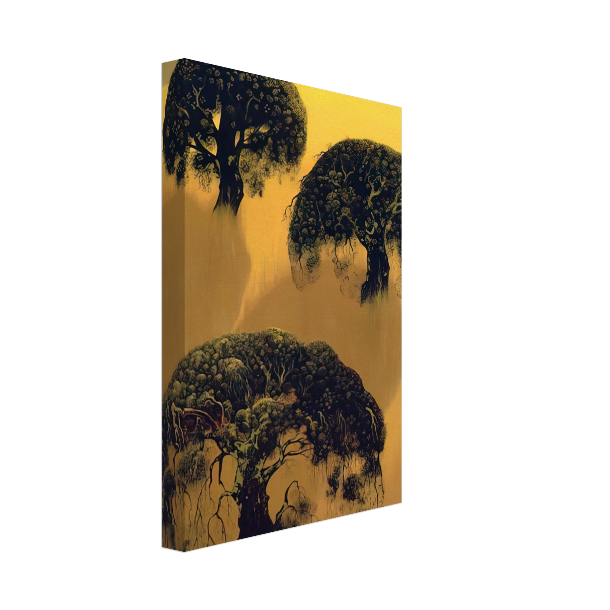 Eyvind Earle - Three Oaks Canvas - 40x60 cm / 16x24 inches-canvas