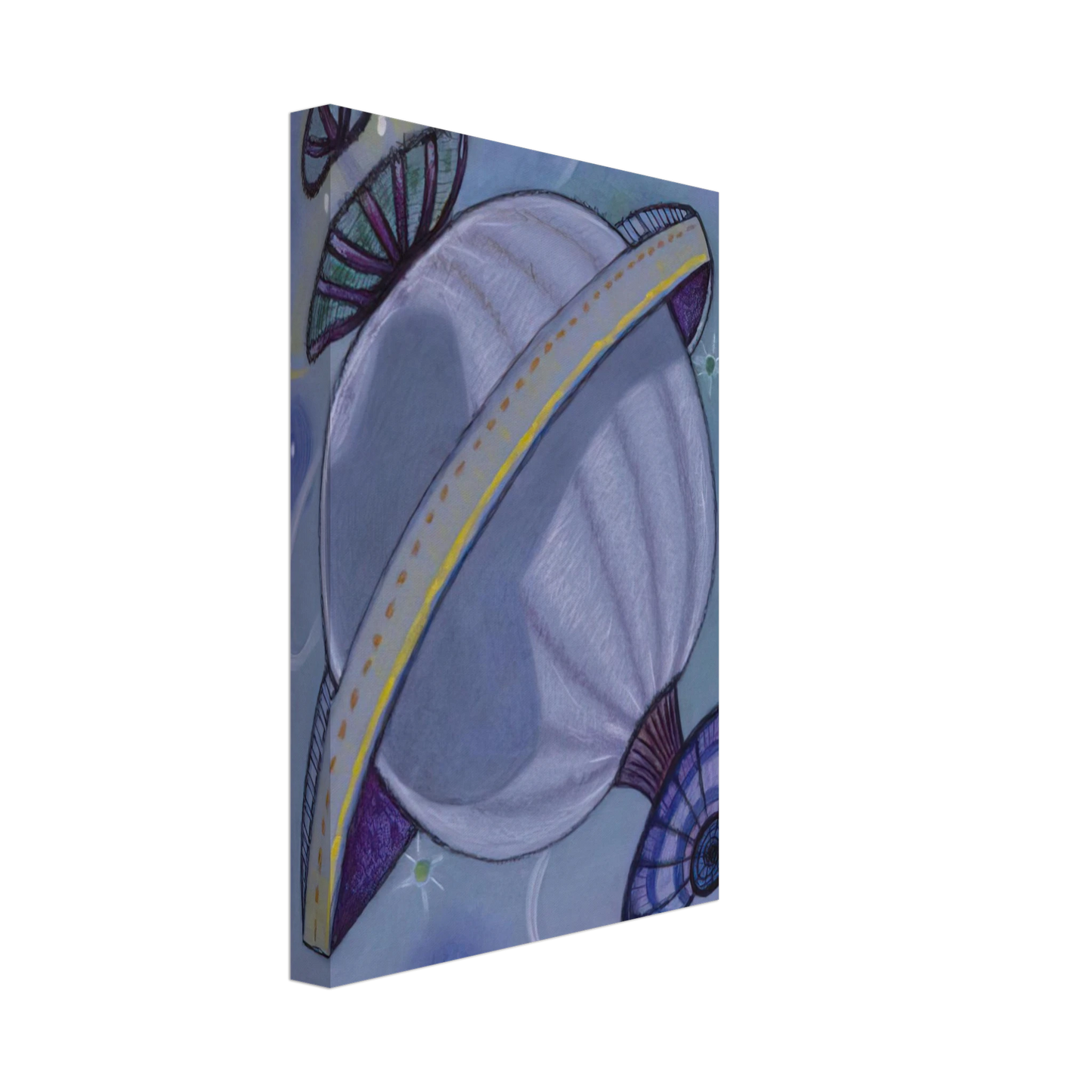 Maruja Mallo - Viajeros Del Eter - 1988 Canvas - 40x60 cm / 16x24 inches-canvas