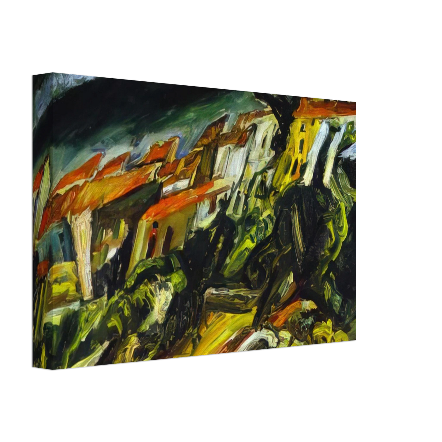 Chaim Soutine - VIEW OF CERET Canvas - 40x60 cm / 16x24 inches-canvas