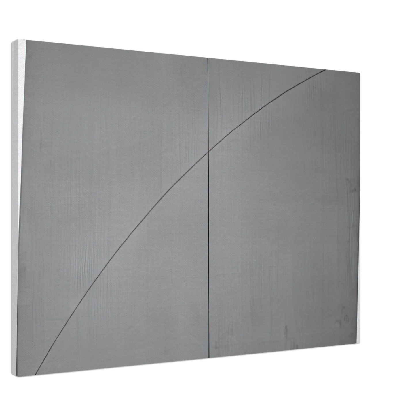 Robert Mangold - A CURVED LINE WITHIN TWO DISTORTED RECTANGLES 1978 Canvas - 20x30 cm / 8x12 inches-canvas