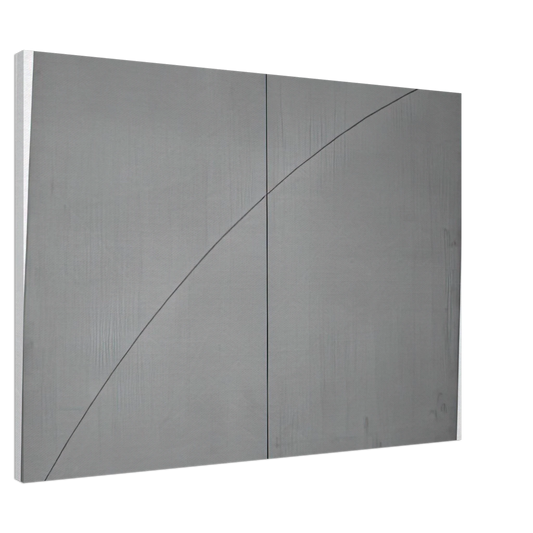 Robert Mangold - A CURVED LINE WITHIN TWO DISTORTED RECTANGLES 1978 Canvas - 20x30 cm / 8x12 inches-canvas