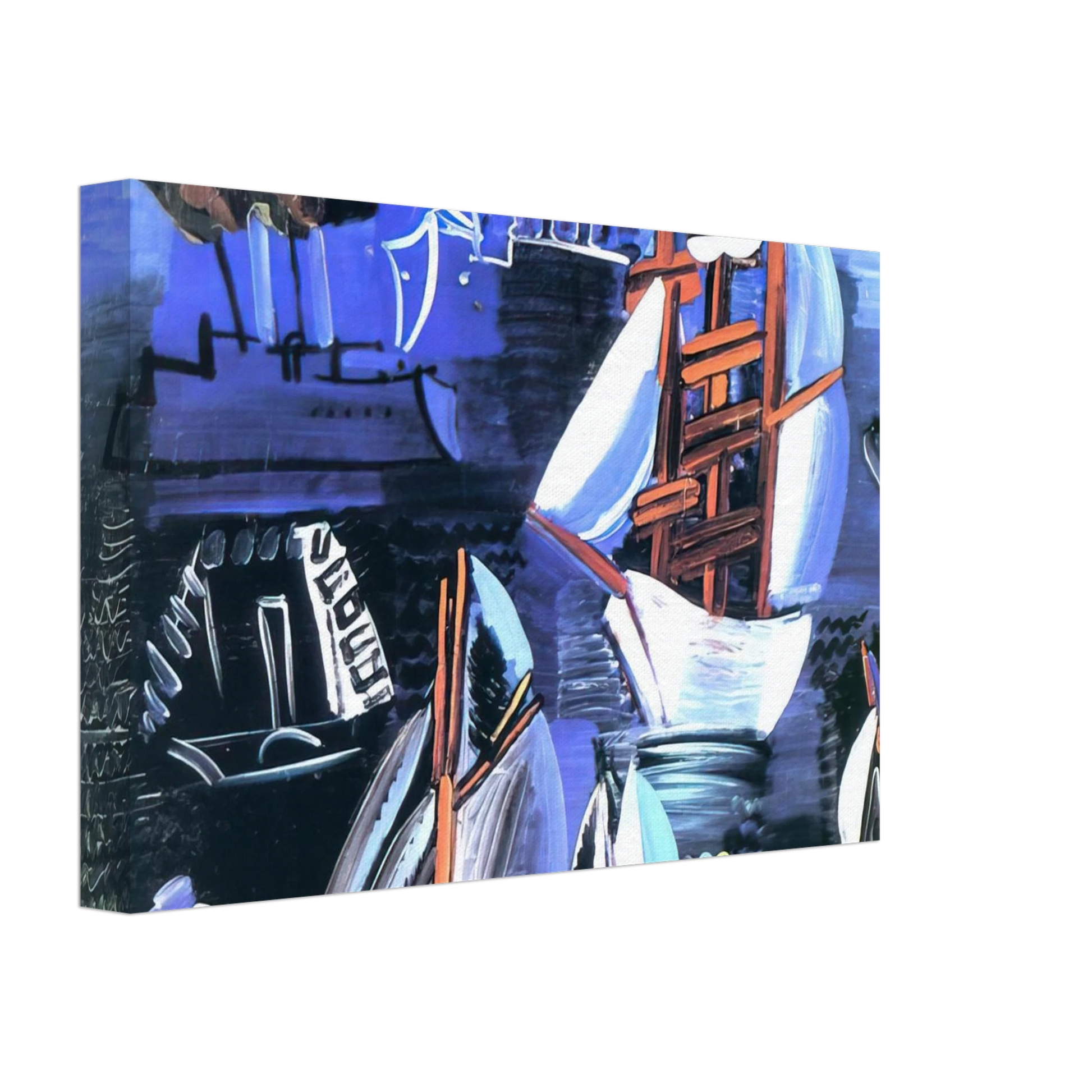 Raoul Dufy - BOATS IN LE HAVRE 1926 Canvas - 40x60 cm / 16x24 inches-canvas