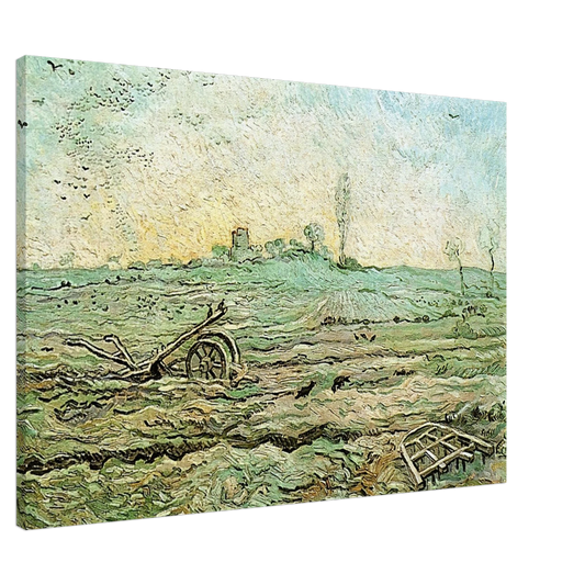 Vincent van Gogh - The Plough and the Harrow after Millet Canvas - 20x30 cm / 8x12 inches-canvas