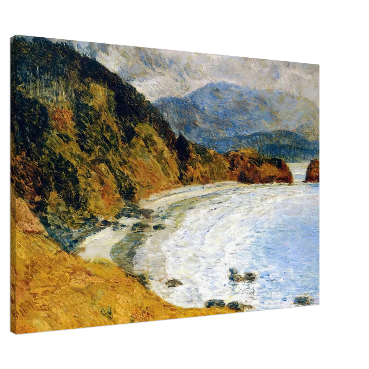 Childe Hassam - Ecola Beach, Oregon Canvas - 20x30 cm / 8x12 inches-canvas