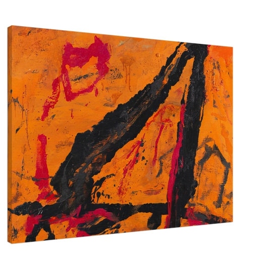 Emil Schumacher - Timra - 1989 Canvas - 20x30 cm / 8x12 inches-canvas
