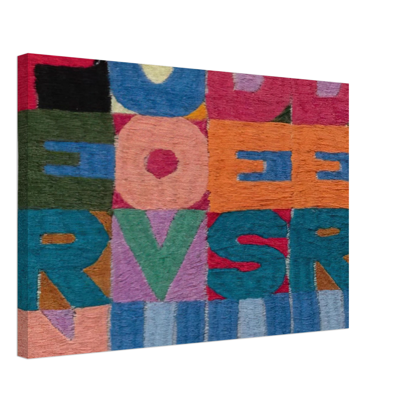 Alighiero Boetti - PER NUOVI DESIDERI 1977 Canvas - 70x100 cm / 28x40 inches-canvas