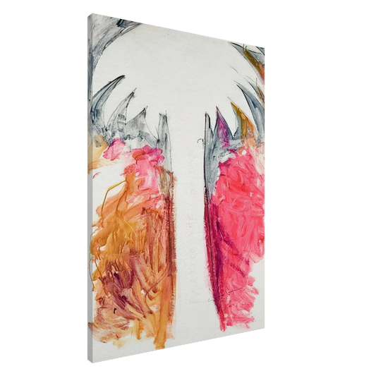 Mario Schifano - Detail of oasis - 1980 Canvas - 20x30 cm / 8x12 inches-canvas