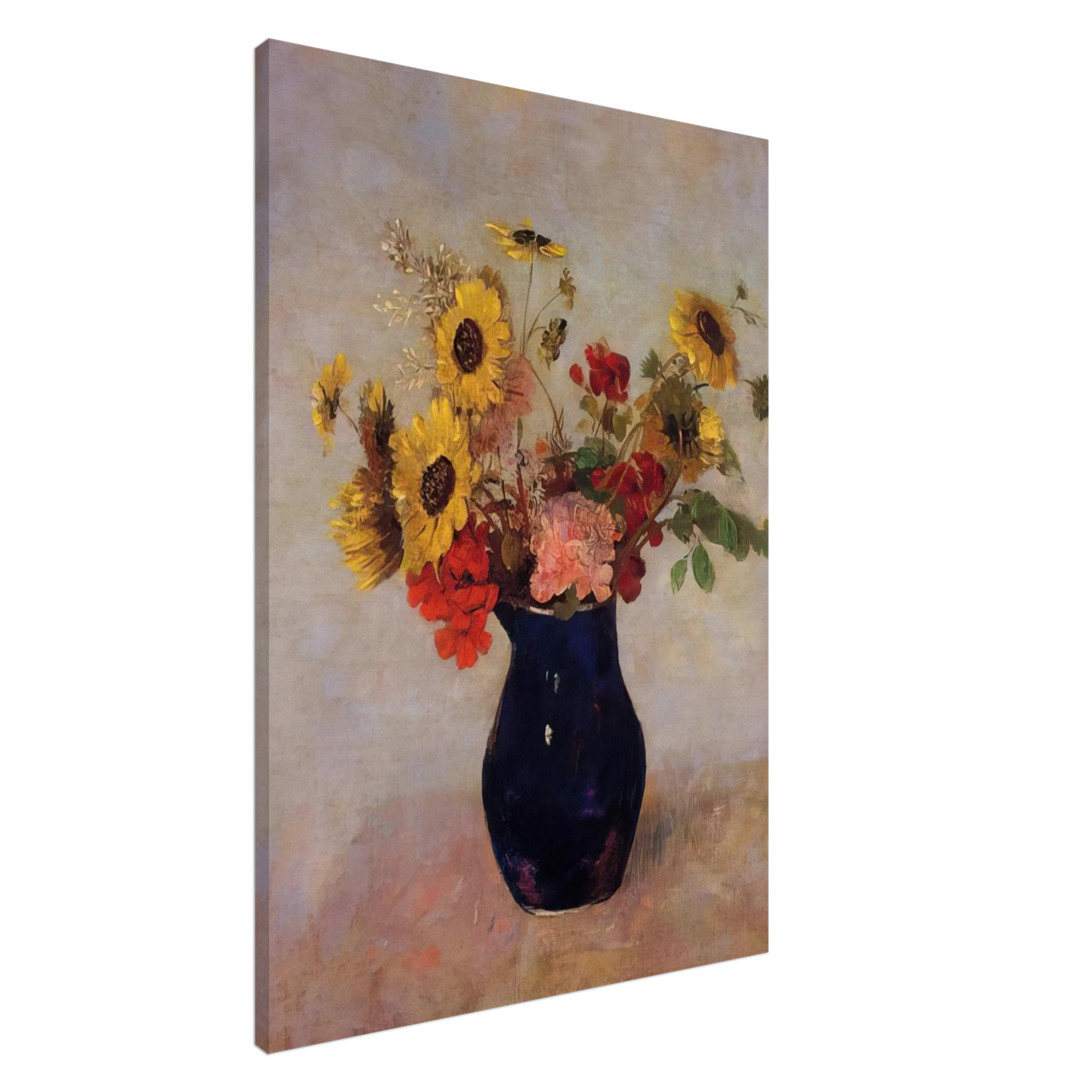Odilon Redon - VASE OF FLOWERS Canvas - 20x30 cm / 8x12 inches-canvas