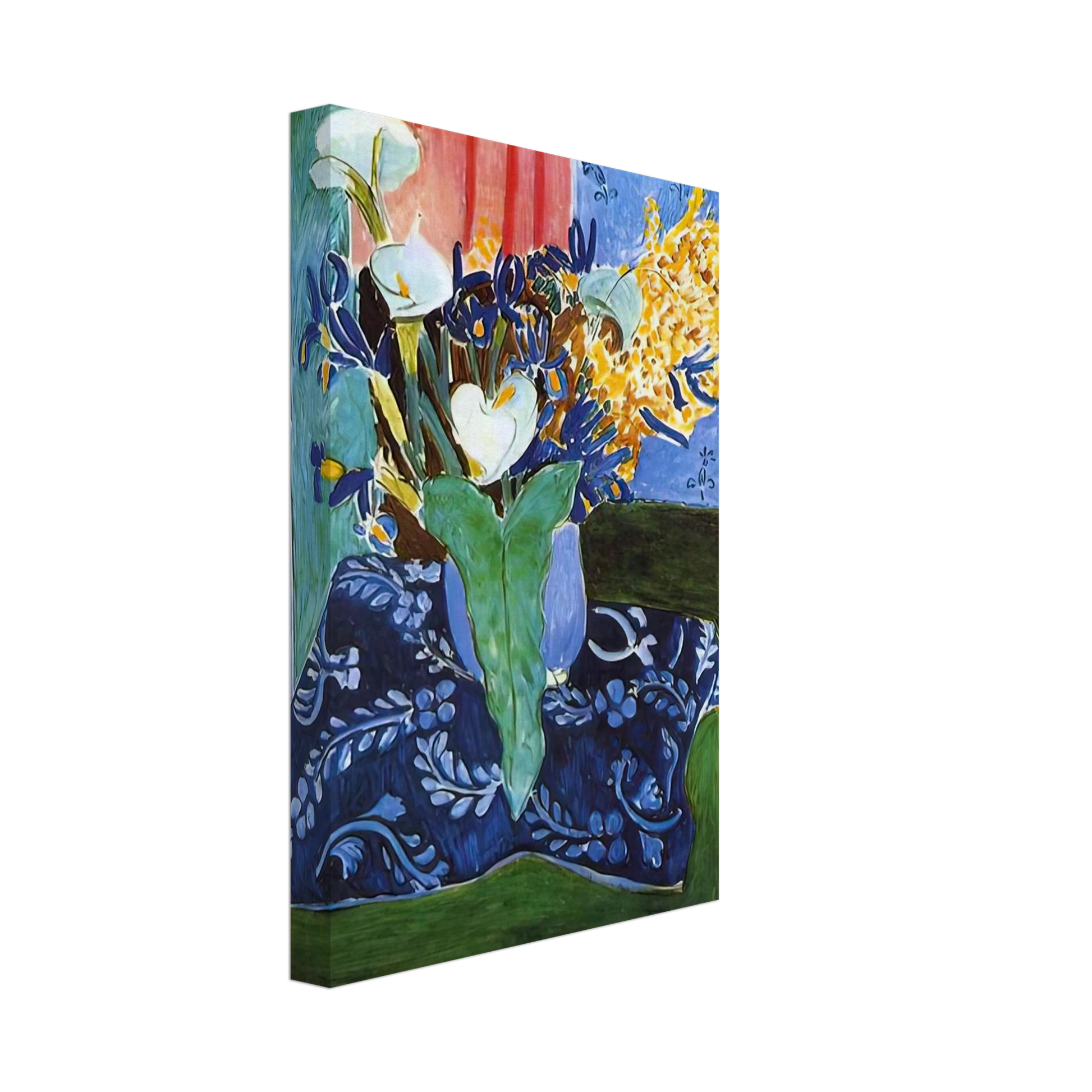 Henri Matisse - CALLA LILIES IRISES AND MIMOSAS 1913 Canvas - 40x60 cm / 16x24 inches-canvas