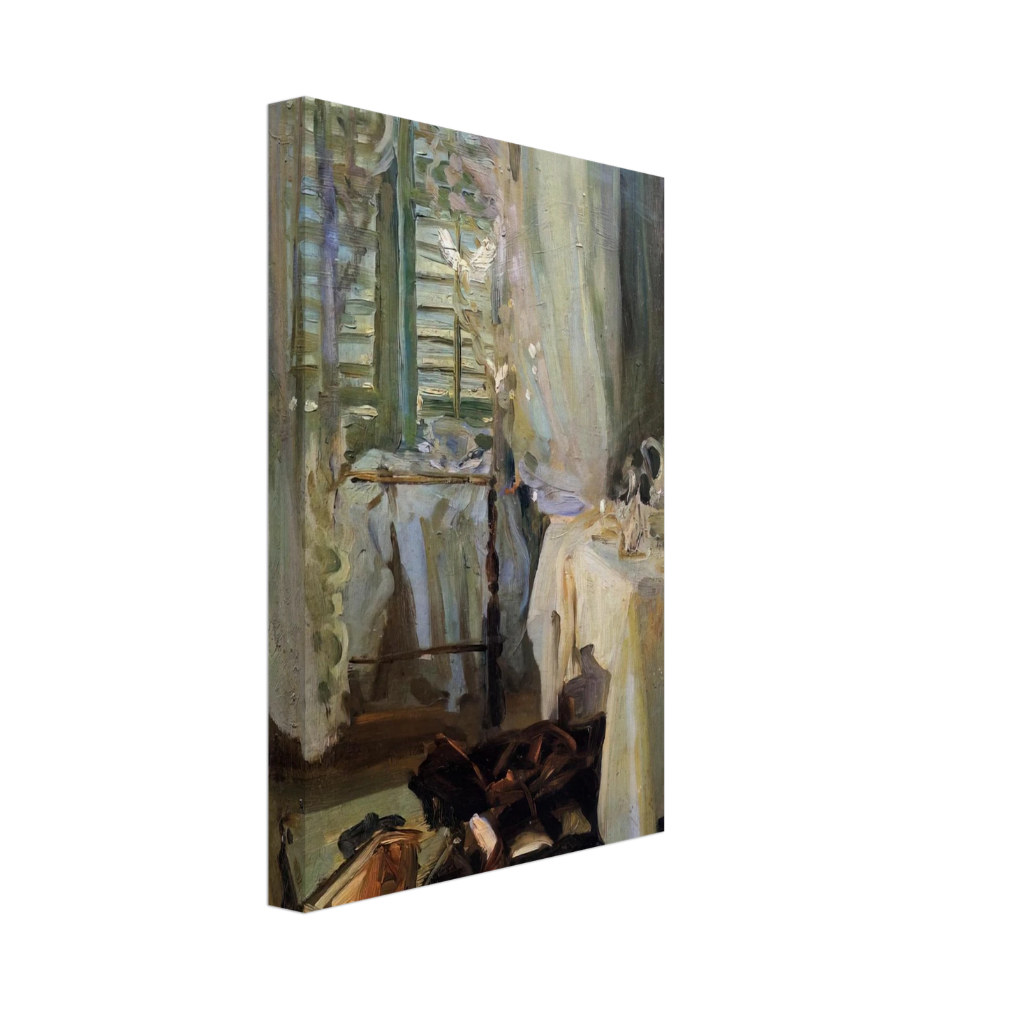 John Singer Sargent - A Hotel Room Canvas - 70x100 cm / 28x40 inches-canvas