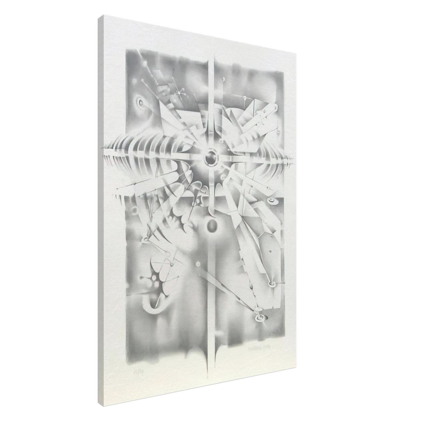 Lee Bontecou - UNTITLED FROM THE ATELIER PROJECT 1986 Canvas - 20x30 cm / 8x12 inches-canvas