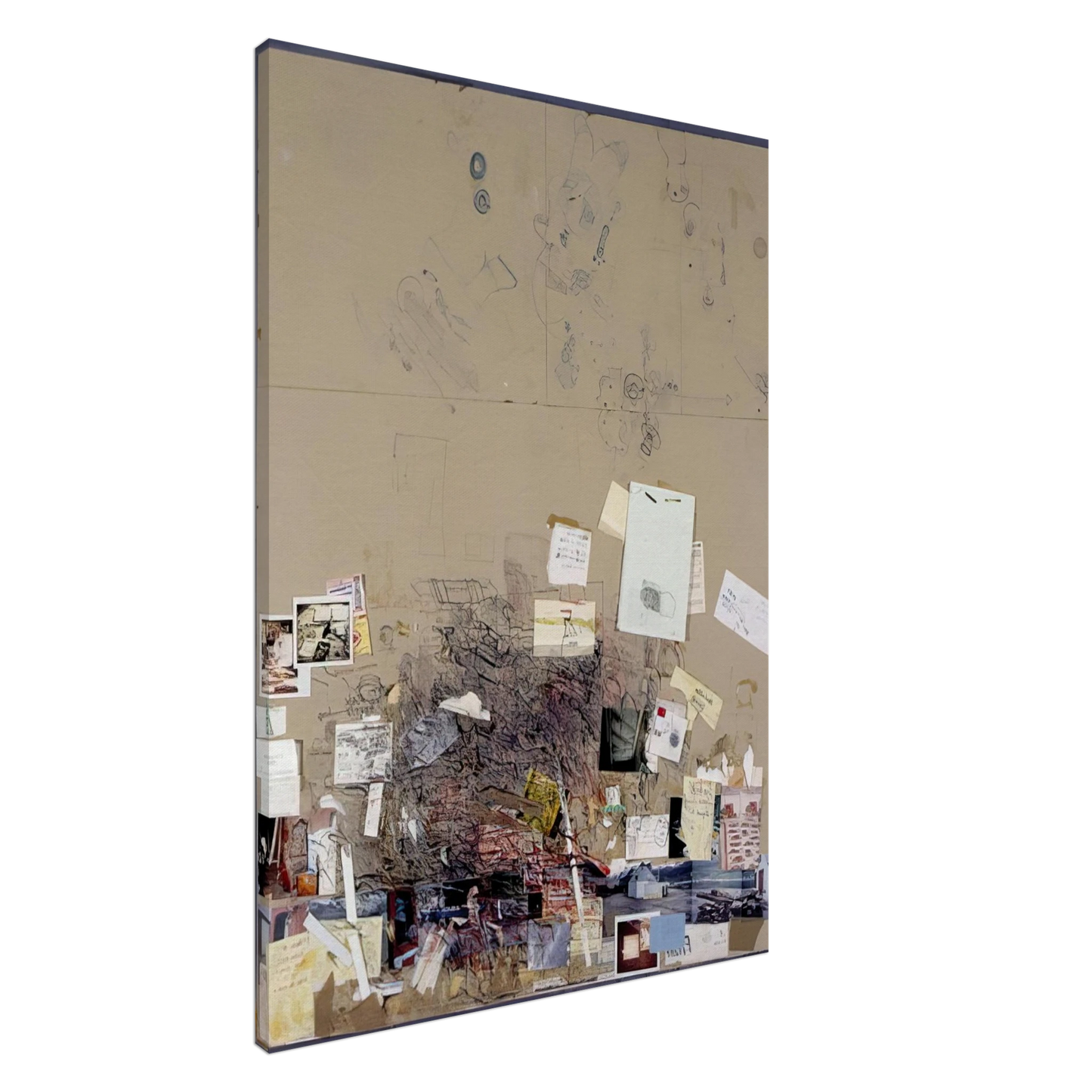 Dieter Roth - Tischmatte, Buro Hegenheimerstrasse, Base - 1994 Canvas - 20x30 cm / 8x12 inches-canvas