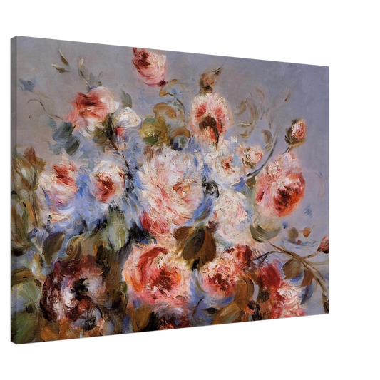 Pierre-Auguste Renoir - Roses from Wargemont Canvas - 20x30 cm / 8x12 inches-canvas