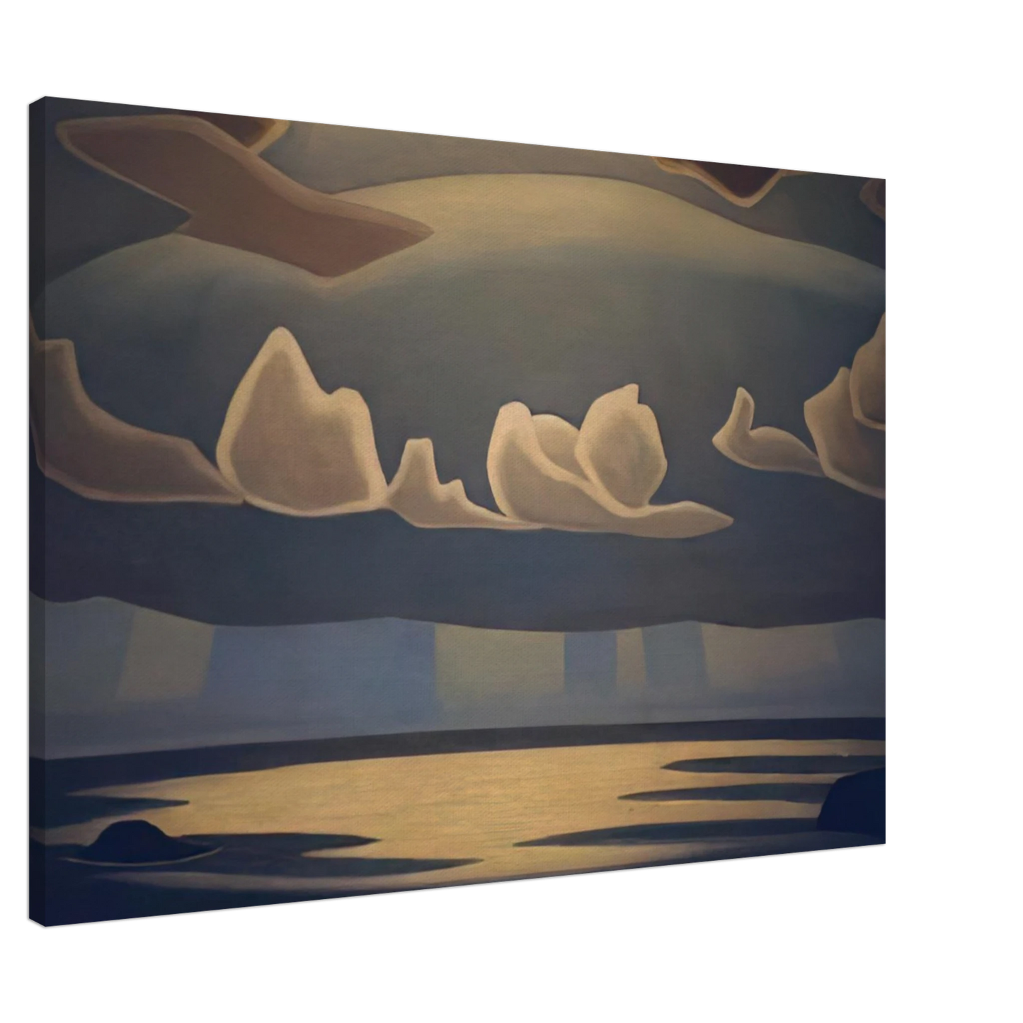 Lawren Harris - From the North Shore, Lake Superior - 1927 Canvas - 20x30 cm / 8x12 inches-canvas