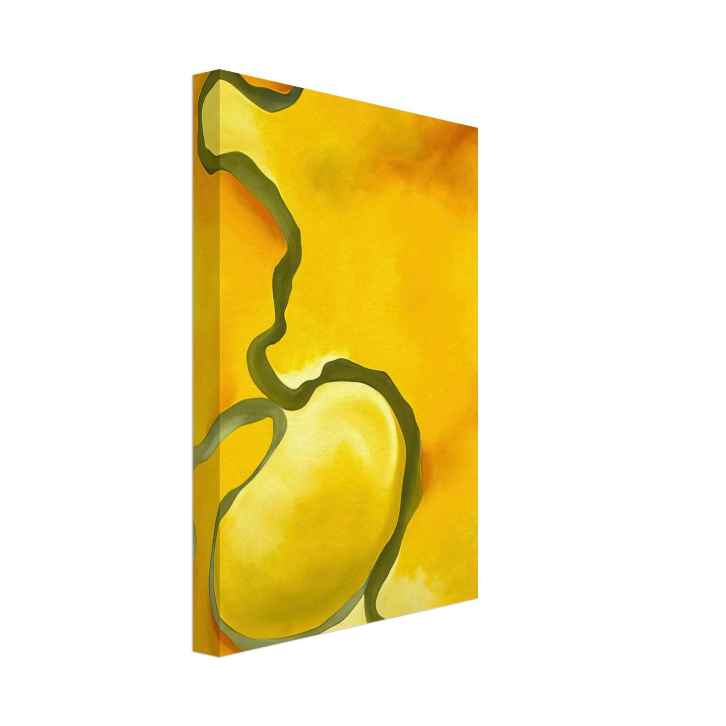 Georgia O'Keeffe - Green, Yellow and Orange Canvas - 70x100 cm / 28x40 inches-canvas