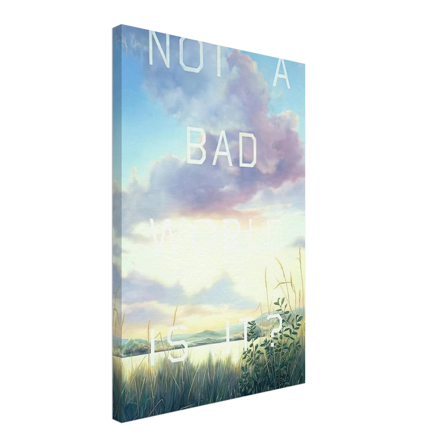 Edward Ruscha - NOT A BAD WORLD IS IT 1984 Canvas - 40x60 cm / 16x24 inches-canvas