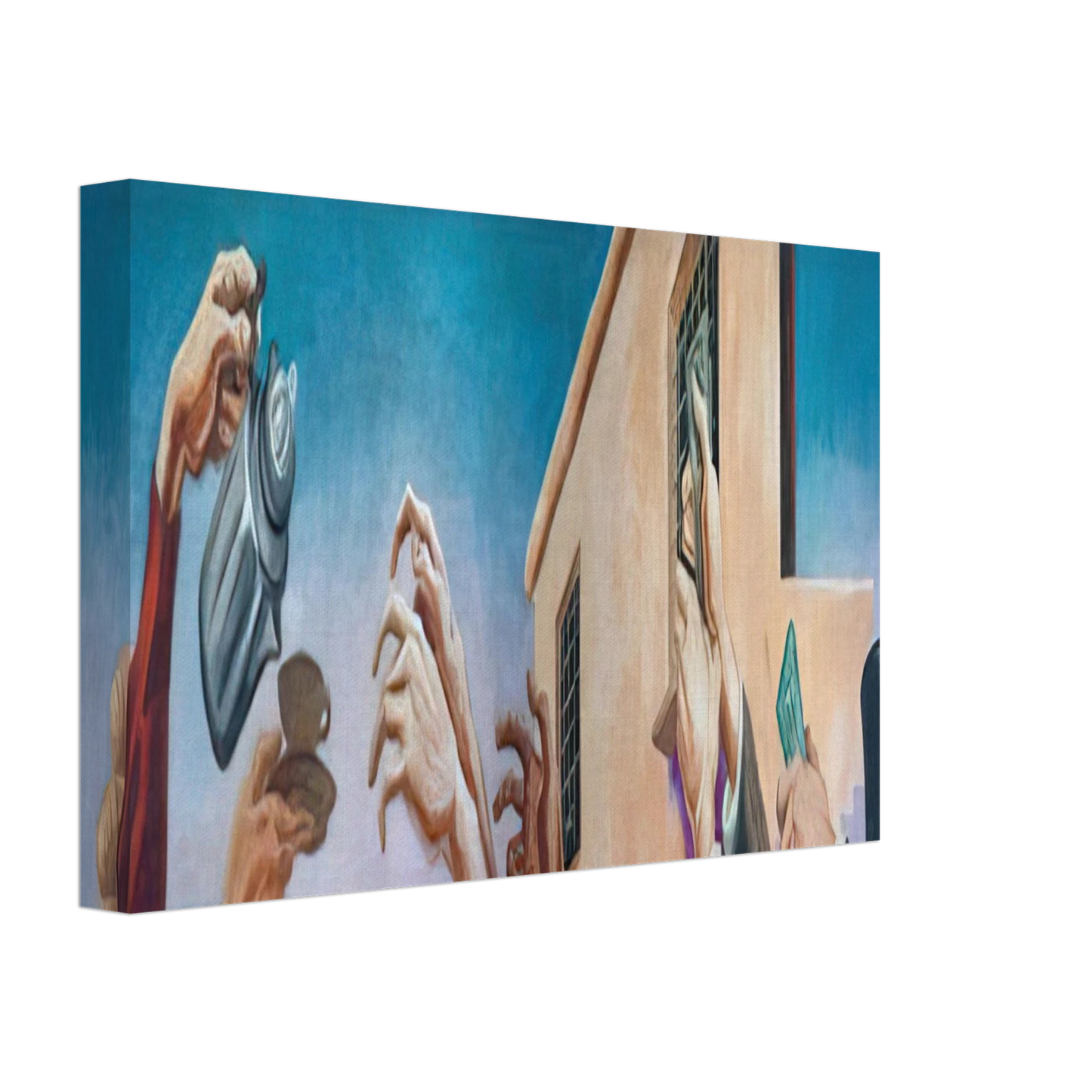 Thomas Hart Benton - OUTREACHING HANDS 1931 Canvas - 70x100 cm / 28x40 inches-canvas