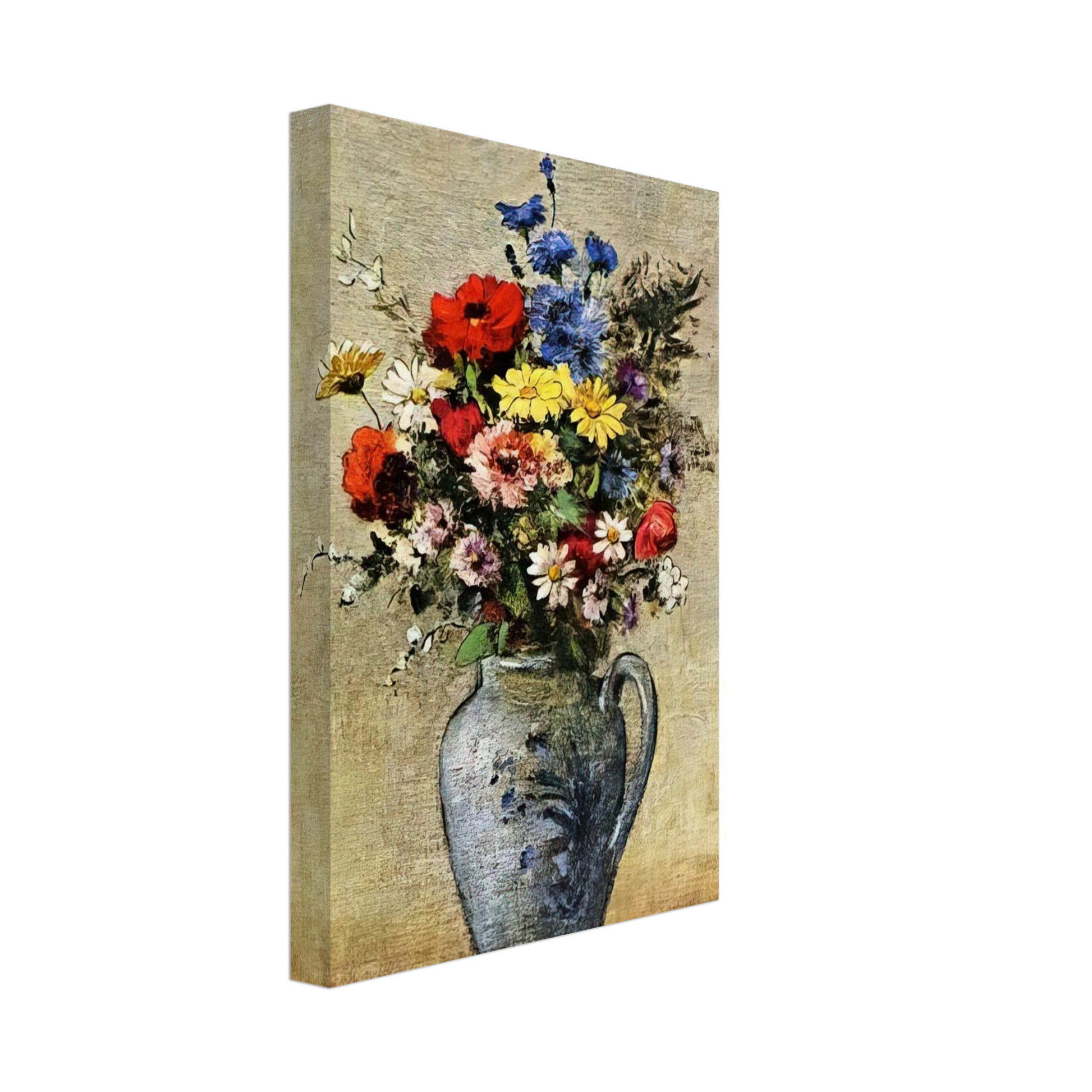 Odilon Redon - FLOWERS IN A VASE WITH ONE HANDLE Canvas - 70x100 cm / 28x40 inches-canvas