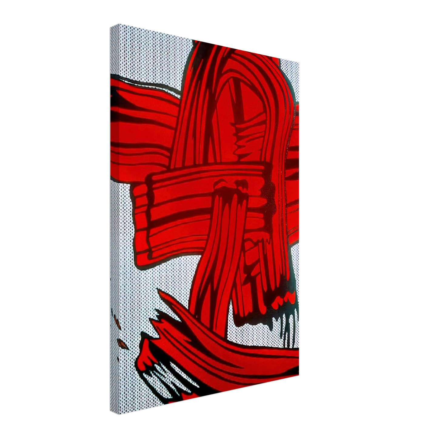 Roy Lichtenstein - RED PAINTING BRUSHSTROKE 1965 Canvas - 40x60 cm / 16x24 inches-canvas