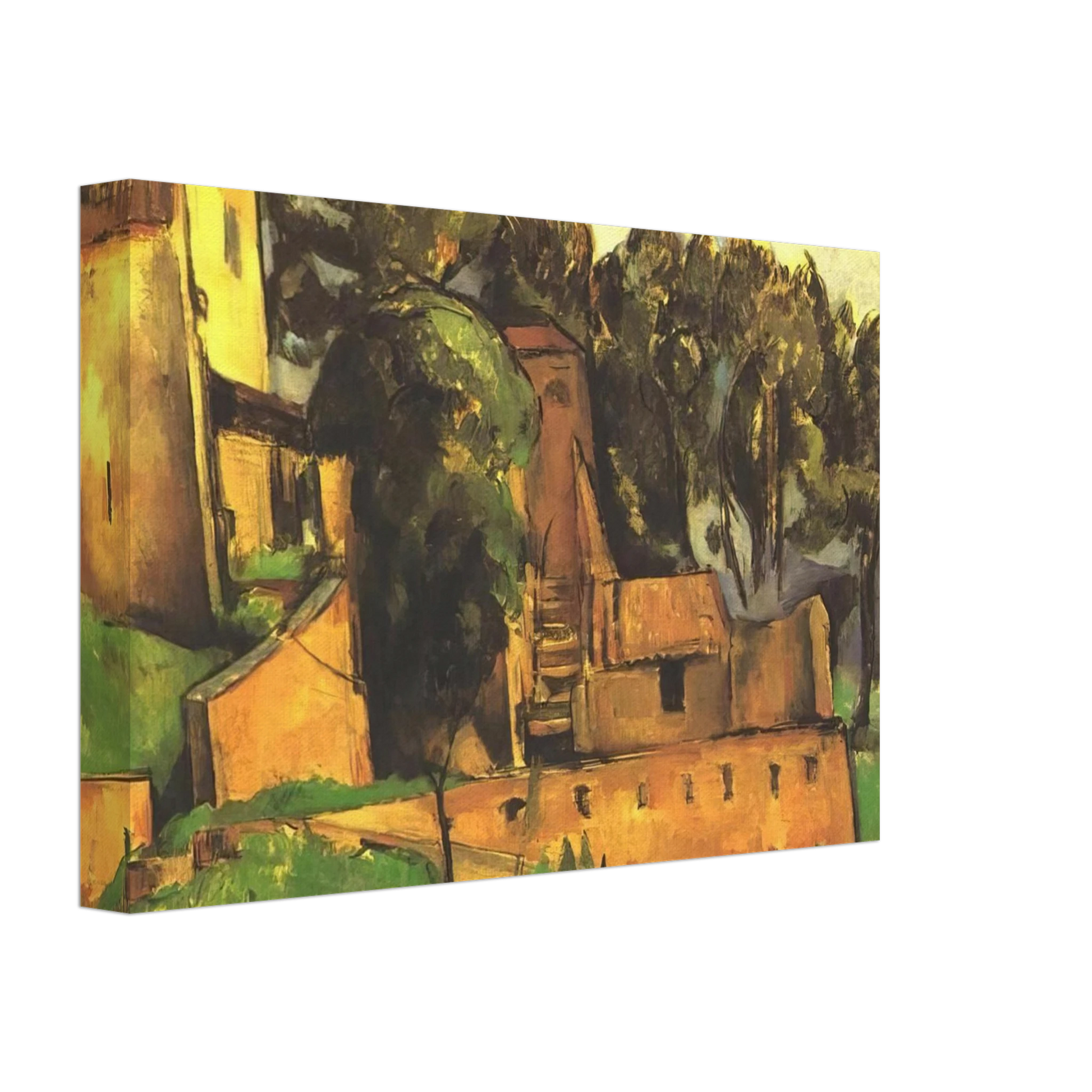 Paul Cezanne - The farm of Bellevue Canvas - 70x100 cm / 28x40 inches-canvas