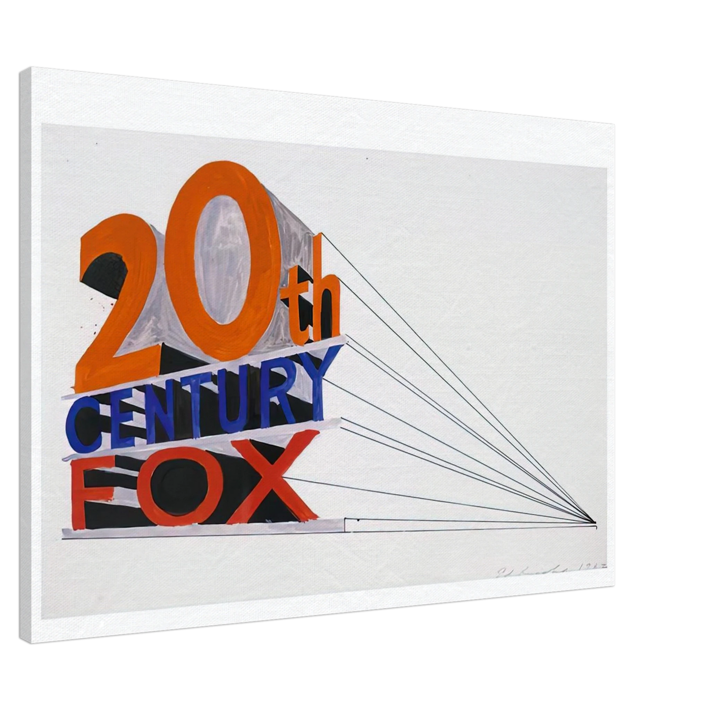 Edward Ruscha - TRADEMARK 4 1962 Canvas - 20x30 cm / 8x12 inches-canvas