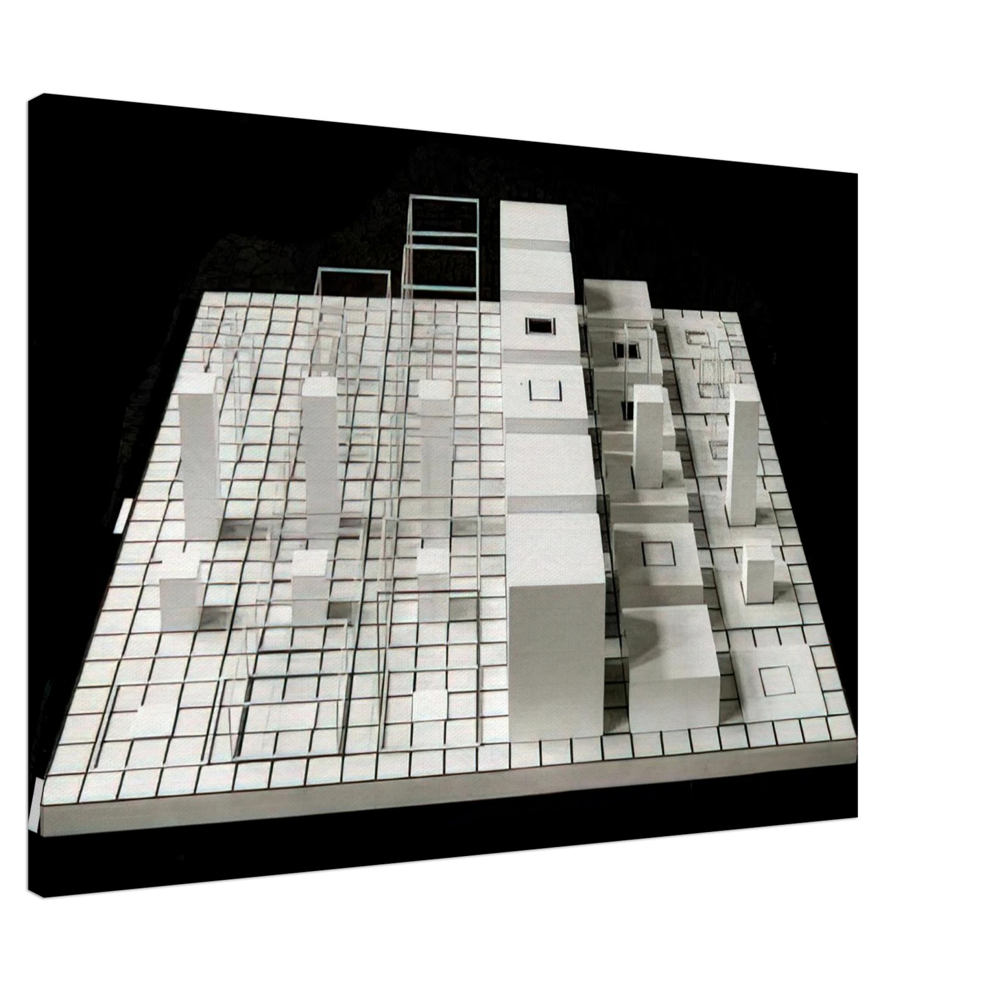 Sol LeWitt - Serial Project #1 ABCD Canvas - 20x30 cm / 8x12 inches-canvas