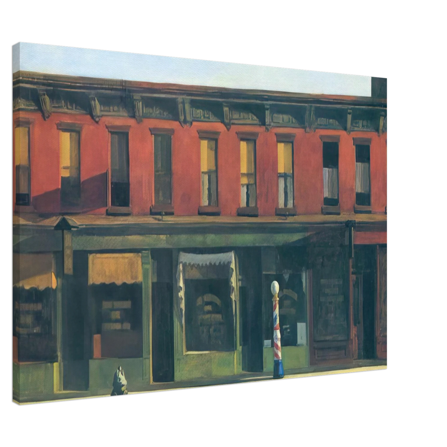 Edward Hopper - Early Sunday Morning Canvas - 20x30 cm / 8x12 inches-canvas