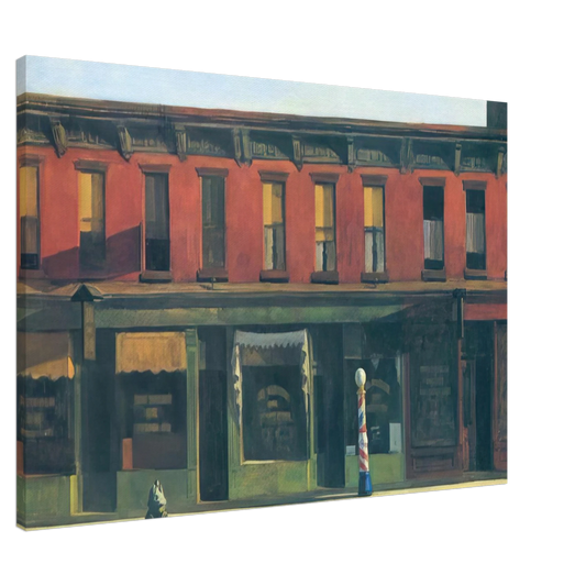 Edward Hopper - Early Sunday Morning Canvas - 20x30 cm / 8x12 inches-canvas