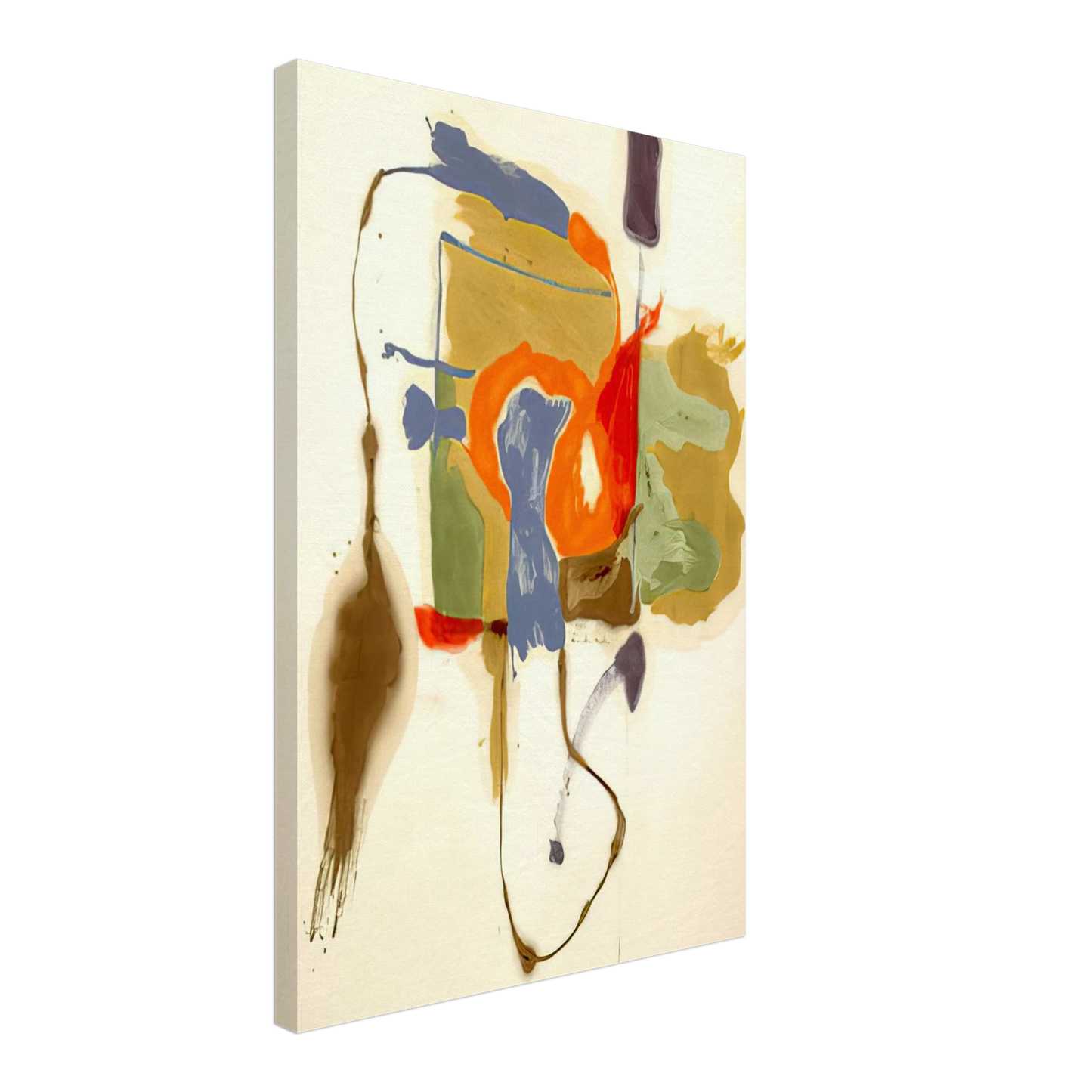 Helen Frankenthaler - Blue Form in a Scene - 1961 Canvas - 70x100 cm / 28x40 inches-canvas