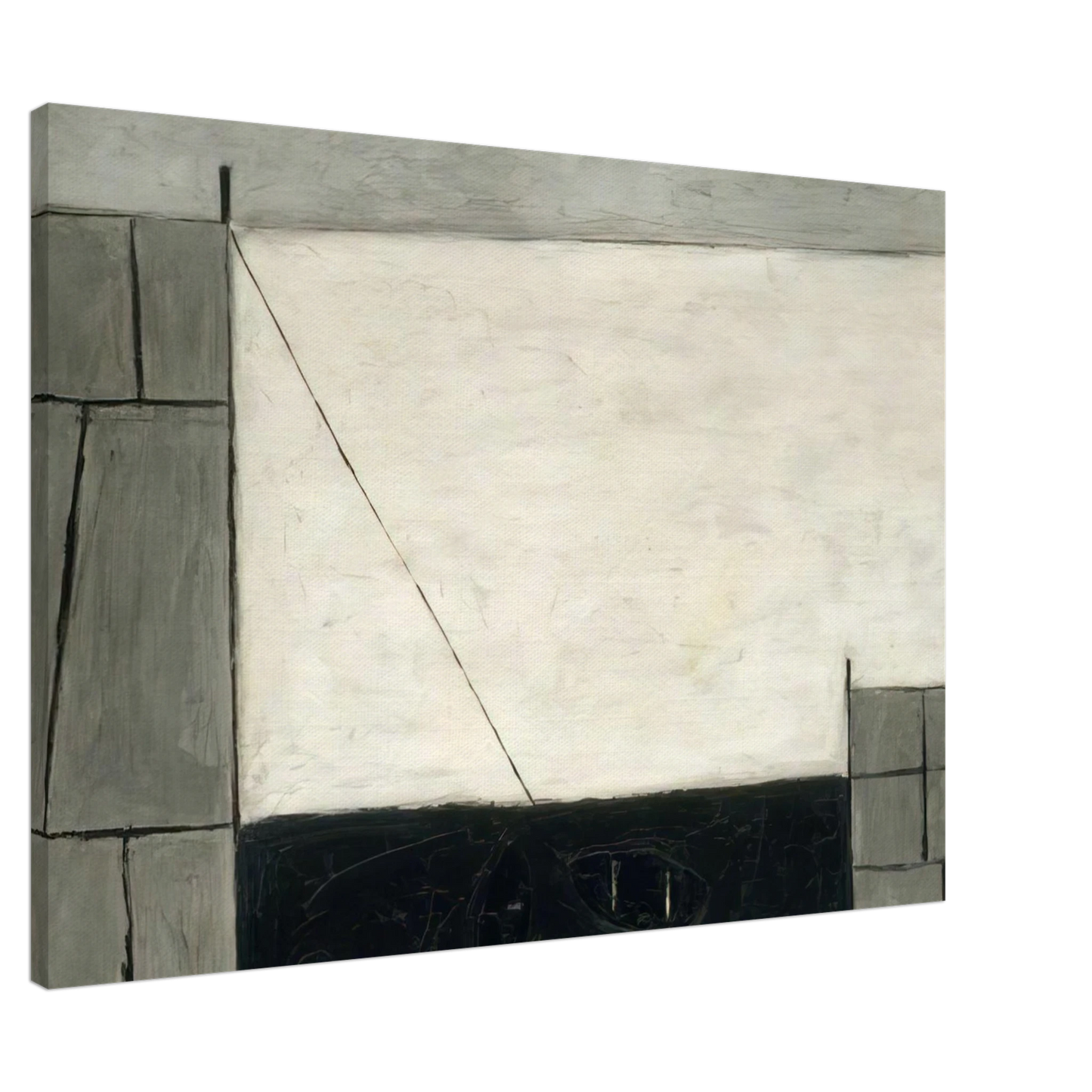 William Scott - Cornish Harbour - 1951 Canvas - 20x30 cm / 8x12 inches-canvas