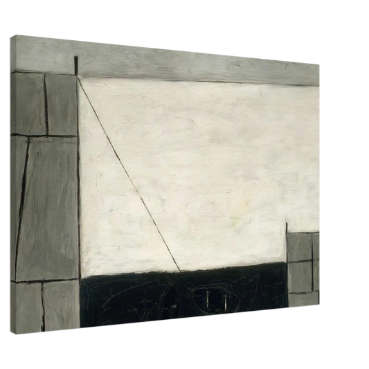 William Scott - Cornish Harbour - 1951 Canvas - 20x30 cm / 8x12 inches-canvas