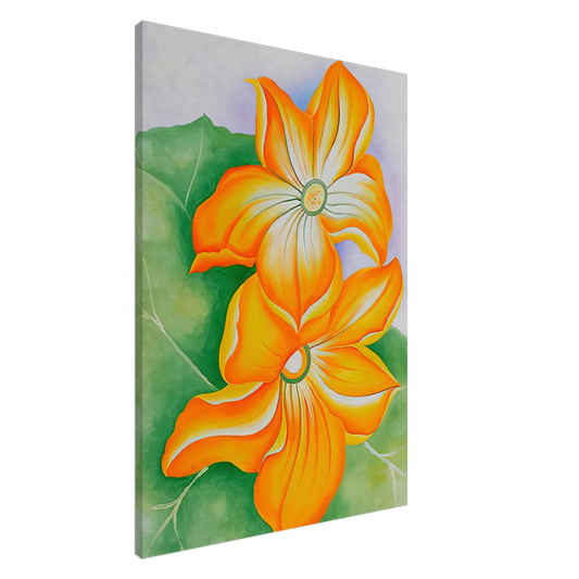 Georgia O'Keeffe - Squash Blossoms Canvas - 20x30 cm / 8x12 inches-canvas