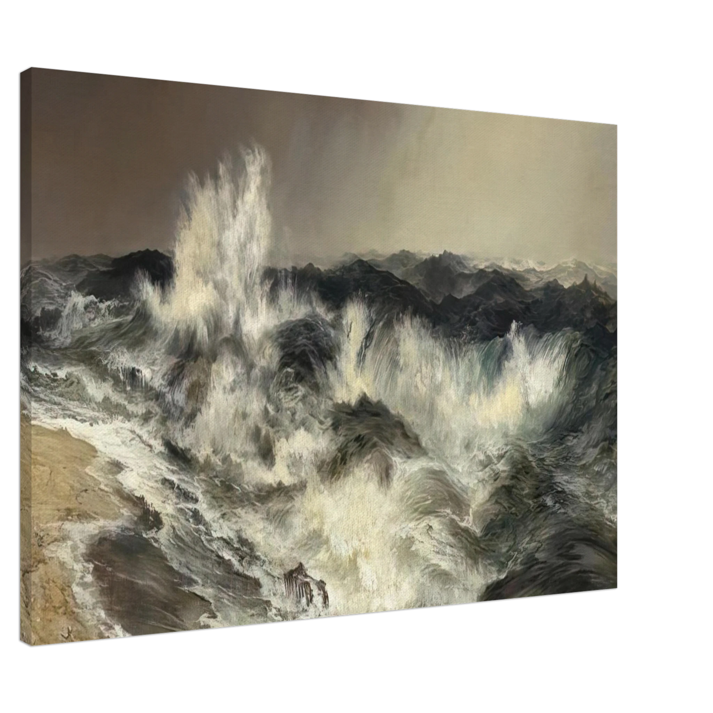 Thomas Moran - The Much Resounding Sea Canvas - 20x30 cm / 8x12 inches-canvas