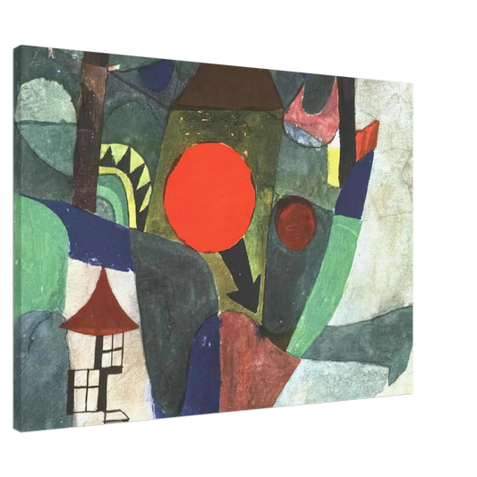 Paul Klee - WITH THE SETTING SUN 1919 Canvas - 20x30 cm / 8x12 inches-canvas