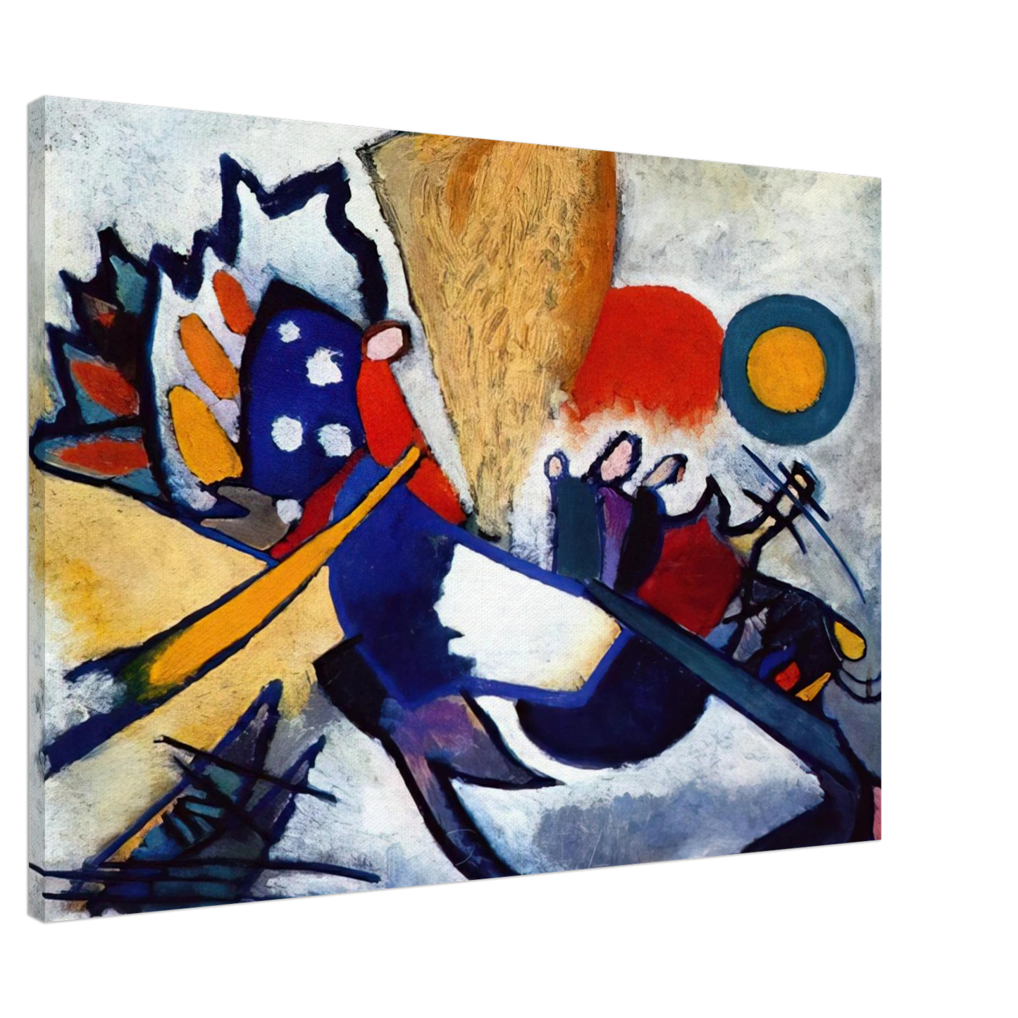 Wassily Kandinsky - IMPROVISATION 209 1917 Canvas - 20x30 cm / 8x12 inches-canvas