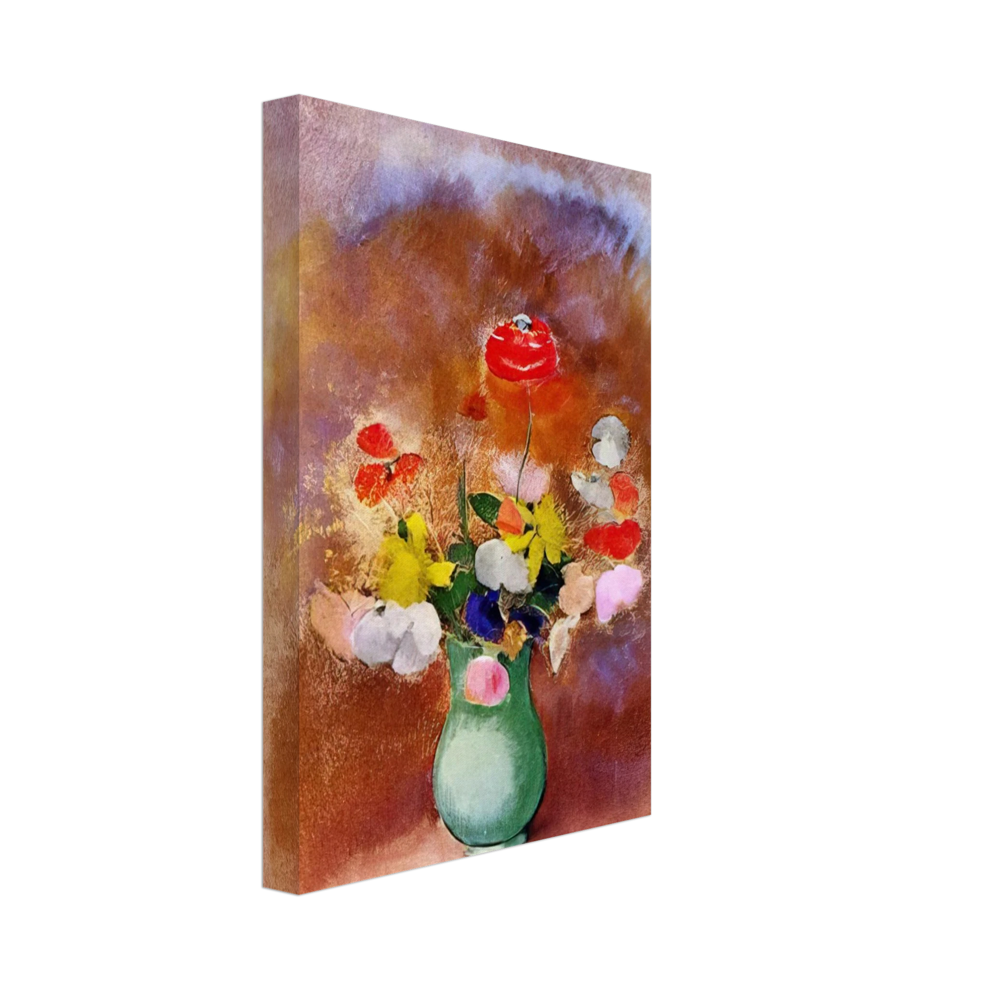 Odilon Redon - POPPIES IN A VASE Canvas - 70x100 cm / 28x40 inches-canvas