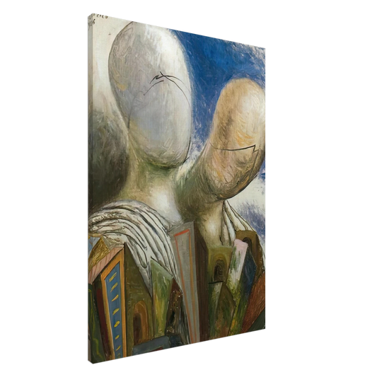 Giorgio de Chirico - THE SPOUSES 1926 Canvas - 20x30 cm / 8x12 inches-canvas