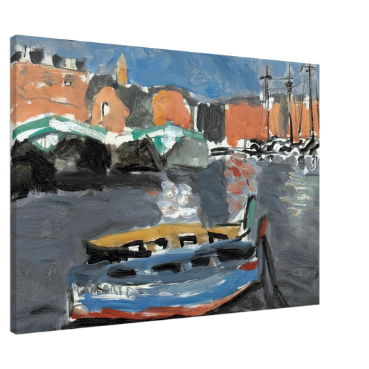 Henri Matisse - PORT DE MARSEILLE 1917 Canvas - 20x30 cm / 8x12 inches-canvas