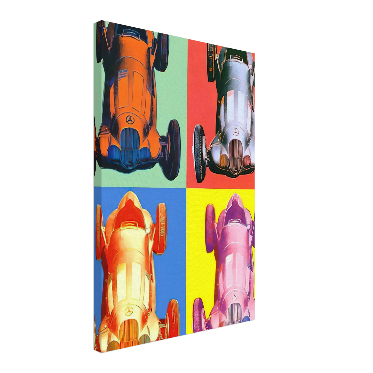 Andy Warhol - Benz Racing Car Canvas - 40x60 cm / 16x24 inches-canvas
