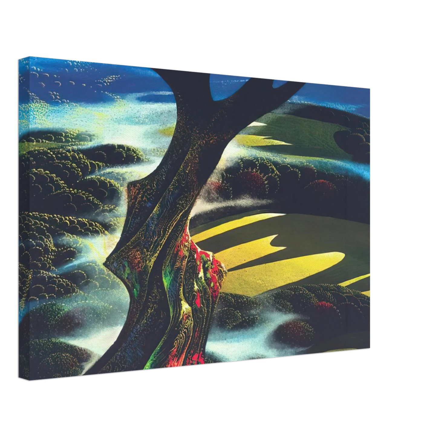 Eyvind Earle - Autumn Shadows Canvas - 70x100 cm / 28x40 inches-canvas