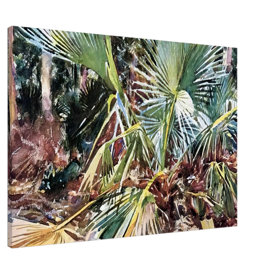 John Singer Sargent - Palmettos, Florida Canvas - 20x30 cm / 8x12 inches-canvas