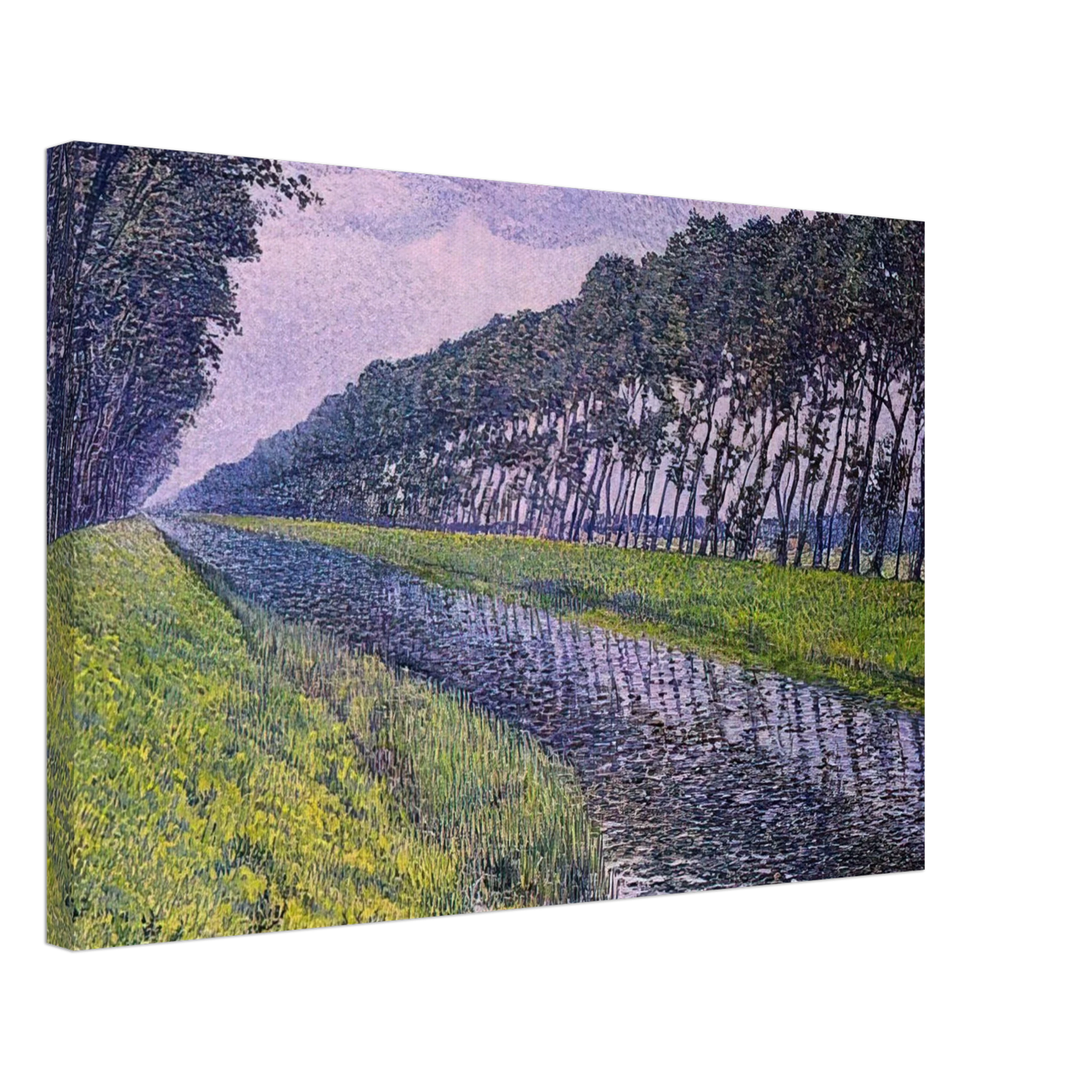 Theo van Rysselberghe - CANAL IN FLANDERS 1894 1 Canvas - 40x60 cm / 16x24 inches-canvas