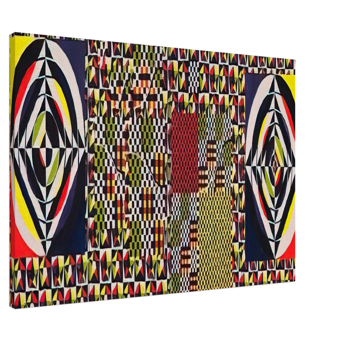 Alfred Jensen - The Pythagorean Theorem - 1964 Canvas - 20x30 cm / 8x12 inches-canvas