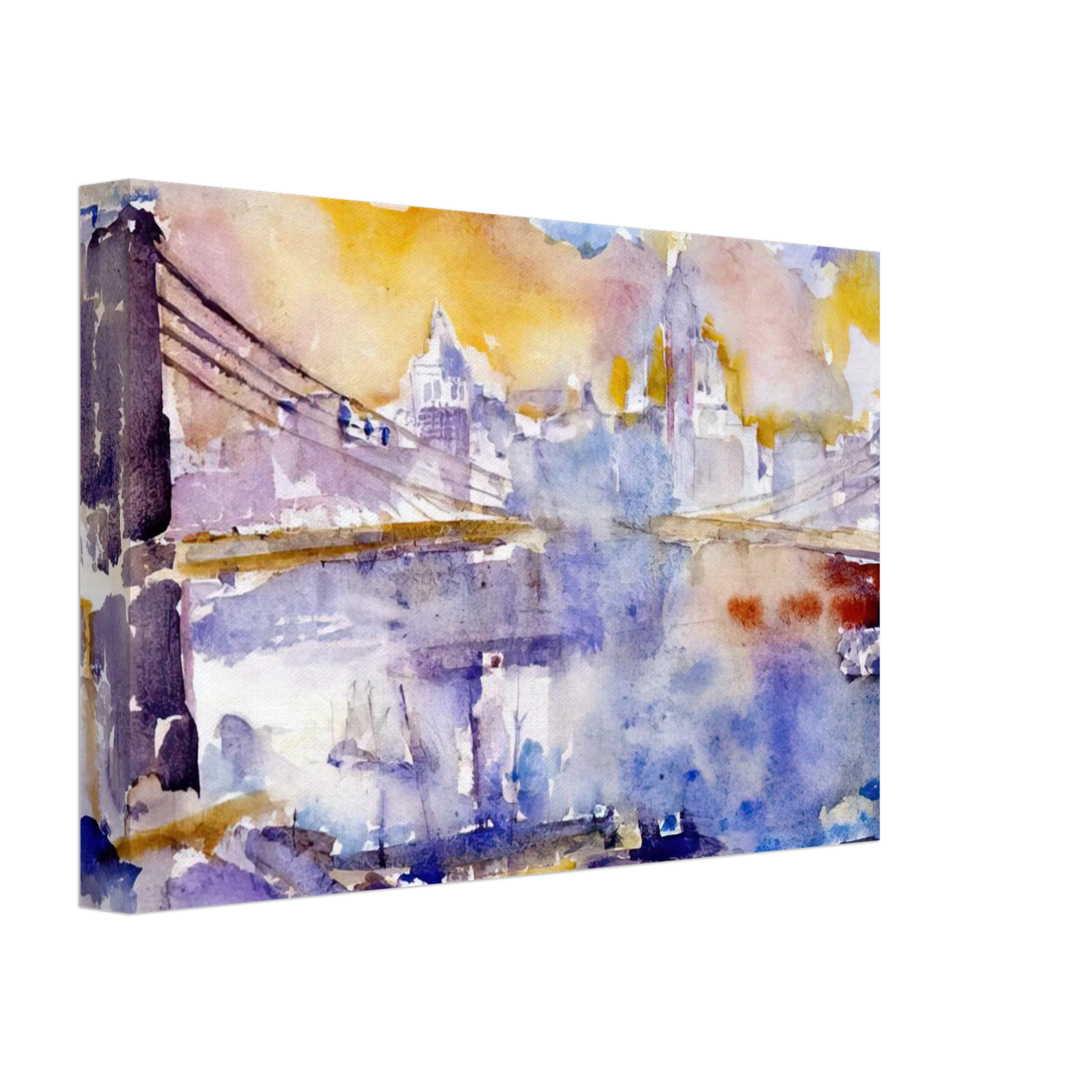 John Marin - Brooklyn Bridge - 1912 Canvas - 40x60 cm / 16x24 inches-canvas