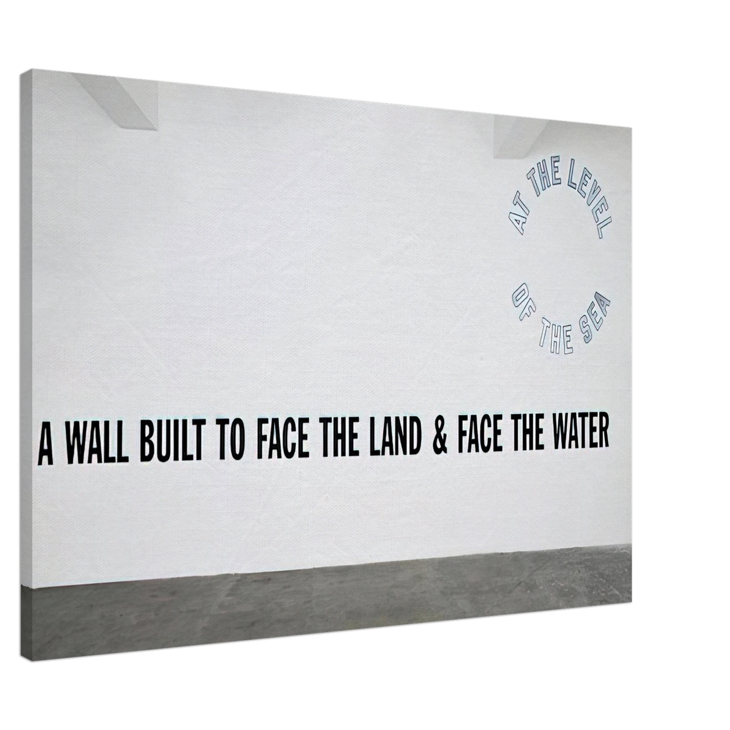 Lawrence Weiner - A Wall Built... - 2008 Canvas - 20x30 cm / 8x12 inches-canvas