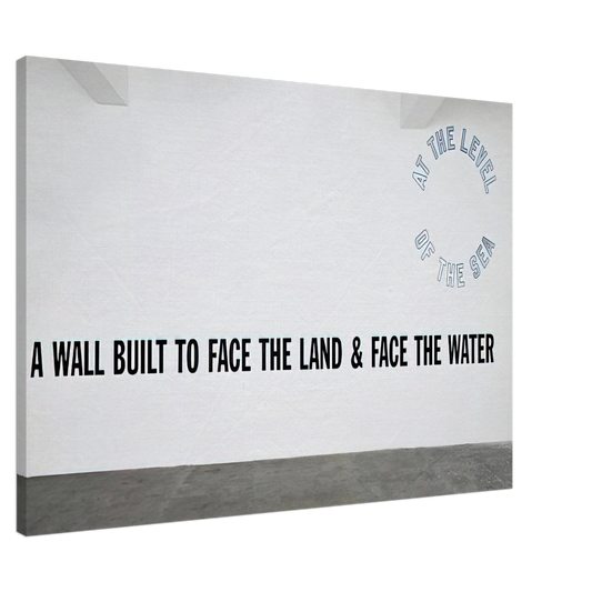 Lawrence Weiner - A Wall Built... - 2008 Canvas - 20x30 cm / 8x12 inches-canvas